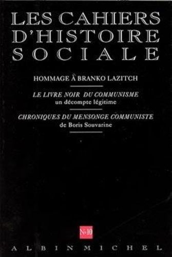 Les Cahiers D'histoire Sociale N10