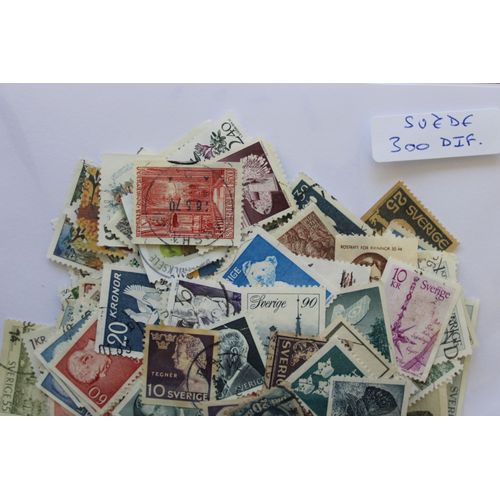 Suède 300 Timbres Différents