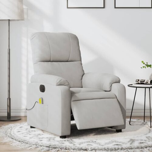vidaXL Fauteuil inclinable de massage électrique gris clair