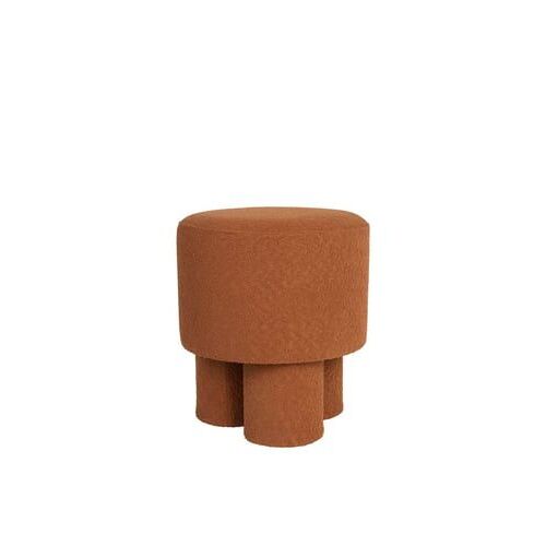 MARCOS - Tabouret rond en tissu bouclette ø40cm