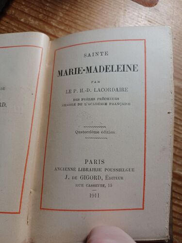Lacordaire, Sainte-Marie Madeleine, Poussielgue, 1911
