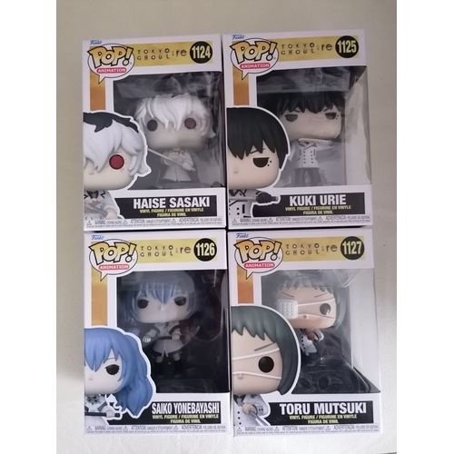 Série Complète De 4 Figurines Funko Pop Animation - Haise Sasaki - Kuki Urie - Saiko Yonebayashi - Toru Mutsuki - Tokyo Ghoul : Re - N° 1124, 1125, 1126, 1127