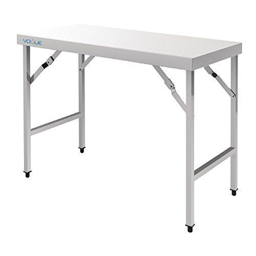Vogue Cb905 Table Pliante, En Acier Inoxydable, 1200 Mm