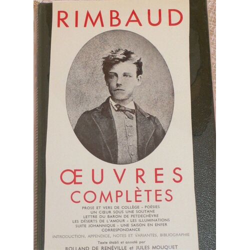 Oeuvres Complètes - Arthur Rimbaud Pleiade