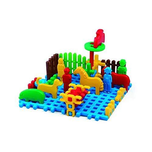 Marioinex 901182 31 Pièces Mini Ferme Gaufré Blocs, Multicolore