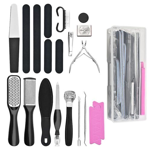 Ensemble d'outils de pédicure professionnels, kit de soins des pieds en acier inoxydable Foot Rasp Dead Skin Remover Pédicure Kit de pédicure