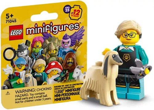 Figurine LEGO Minifigure Série 25 - La toiletteuse pour chien et son lévrier (12) - 71045