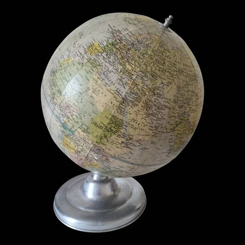 Globe terrestre vintage Cartes Taride 1960 multicolore