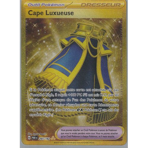 Carte Pokémon - Cape Luxueuse - 265/182 - Secrète Rare Gold - Ev4 Faille Paradoxe