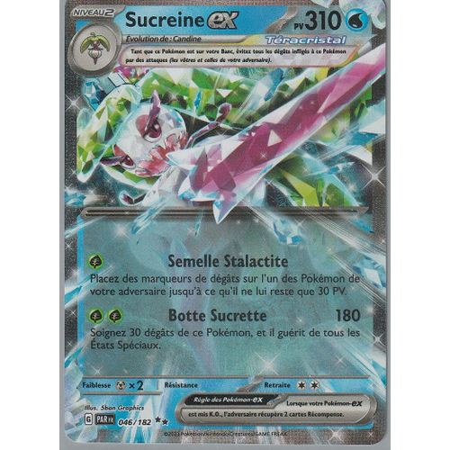 Carte Pokémon - Sucreine Ex - 046/182 - Téracristal - Ultra-Rare - Ev4 Faille Paradoxe -