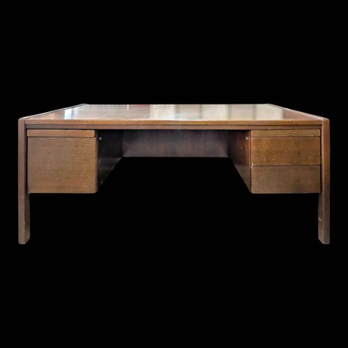 Bureau De Direction Scandinave En Noyer Massif Bois