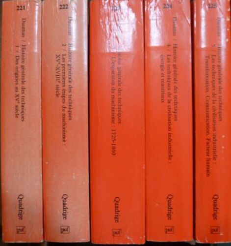 Histoire Générale Des Techniques - 5 Volumes