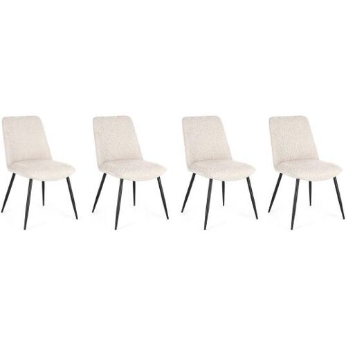 Chaise 4 Chaises Cora Beige et noire