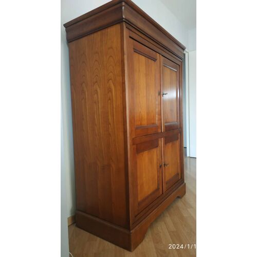 Meuble Multimédia Tv-Hifi En Bois Massif, Style Louis Philippe