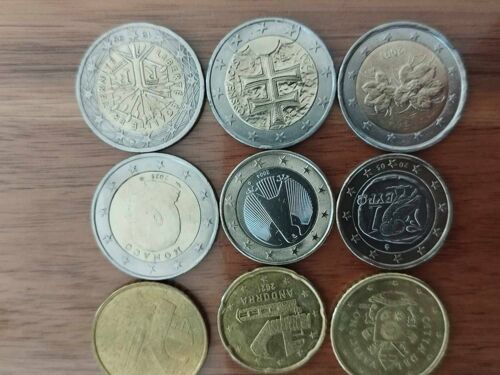 Lot De Pièces Euros (Fautées)