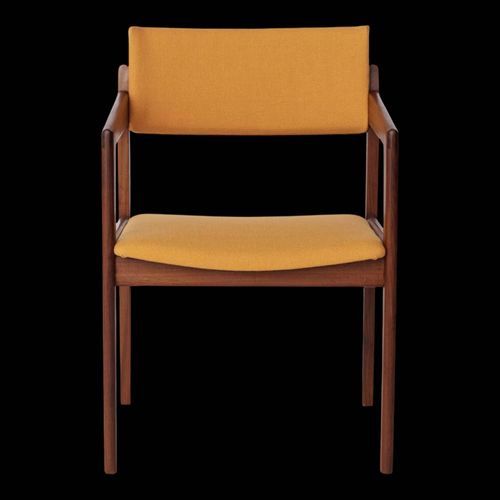 Fauteuil Thonet Vintage Annes 19701980 Structure En Teck Revtement En Tissu Pche Marron