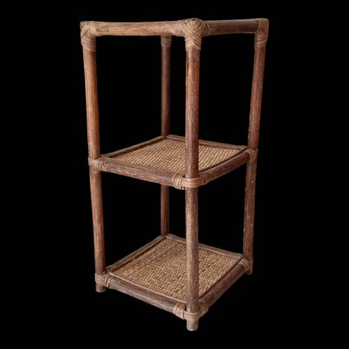 Table Daposappoint Tagre Vintage Bambou Et Rotin Tress Bois