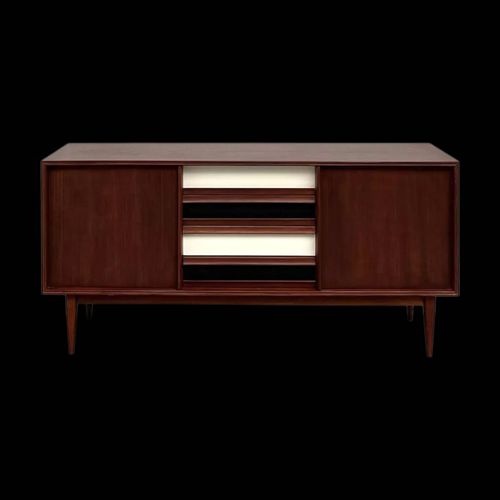 Enfilade Moderniste Scandinave En Teck Marron