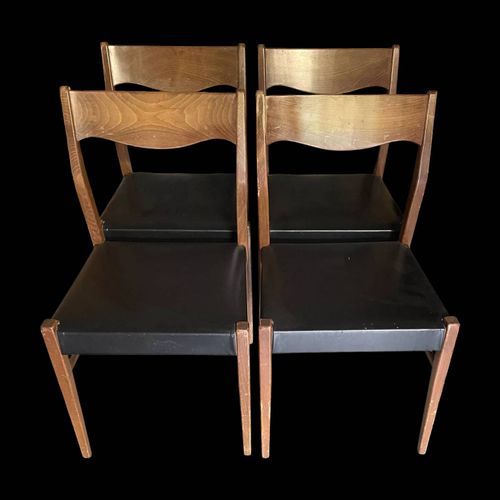4 Chaises Vintage Noir