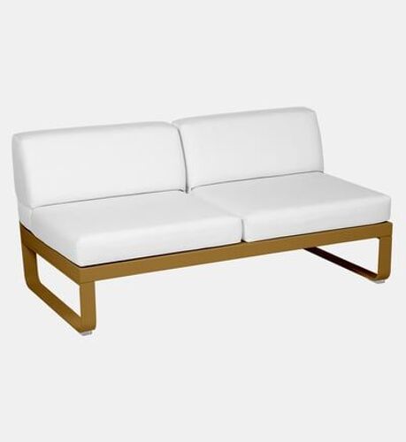 Canapé 2 Places Modulable Centre Bellevie - Blanc Grisé