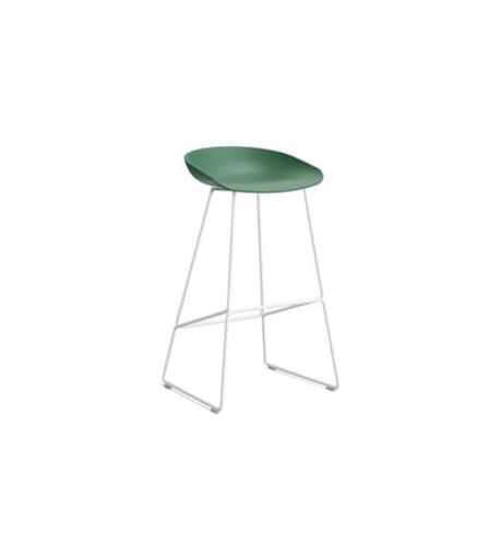 Hay - About a Stool AAS38 - blanc - patins standards en plastique - Hauteur d'assise 75 cm - teal green 2.0 - Vert
