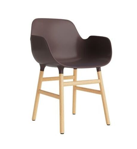 Fauteuil Form Avec Structure En Bois - Brown - Chêne