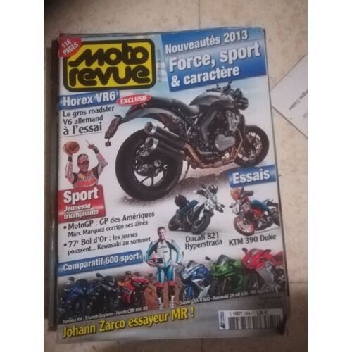 Moto Revue 3954 De 2013 Horex Vr6 Roadster,Ktm 390 Duke,Ducati Hyperstrada,Zarco,Kawasaki Zx636r,Suzuki Gsxr600,Honda Cbr600rr,Triumph Daytona 675,Yamaha R6,Mv Agusta F3 675,Kounen,Capirossi,Bol D'or