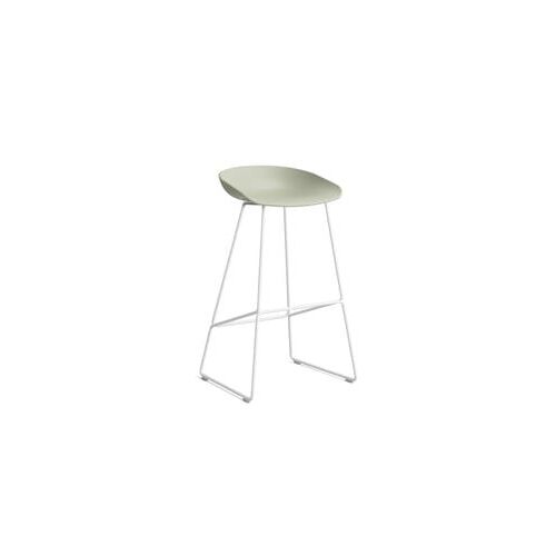 Hay - About a Stool AAS38 - blanc - patins standards en plastique - Hauteur d'assise 75 cm - pale peach 2.0 - Vert
