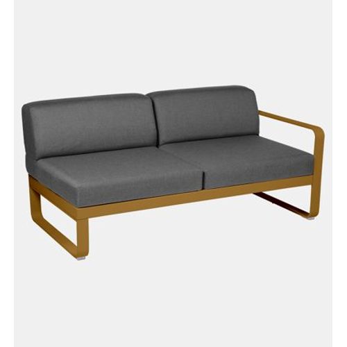 Fermob - Module Bellevie 2 Places Droit - D2 Pain D'épices - Gris Graphite - Bronze