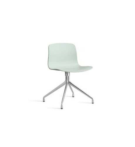 Hay - About a Chair AAC 10 - dusty mint 2.0 - aluminium poli - patins standards en plastique - Vert