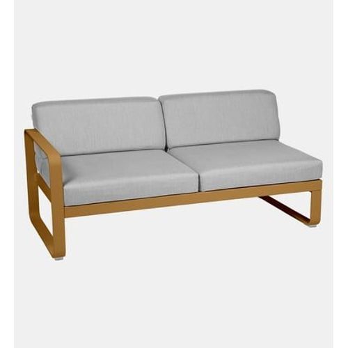 Fermob - Module Bellevie 2 Places Gauche - D2 Pain D'épices - Gris Flanelle - Bronze