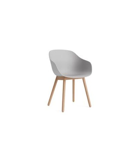 Hay - About A Chair AAC 212 - concrete grey 2.0 - chêne verni (à base d'eau) - patins standards en plastique - Gris