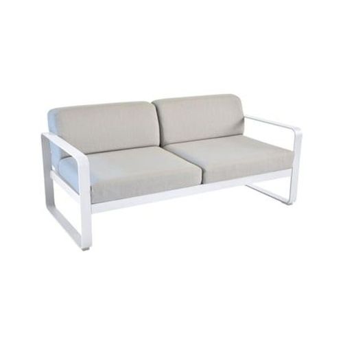 Fermob - Canapé Deux Places Bellevie - 01 Blanc Coton - Gris Flanelle - Blanc