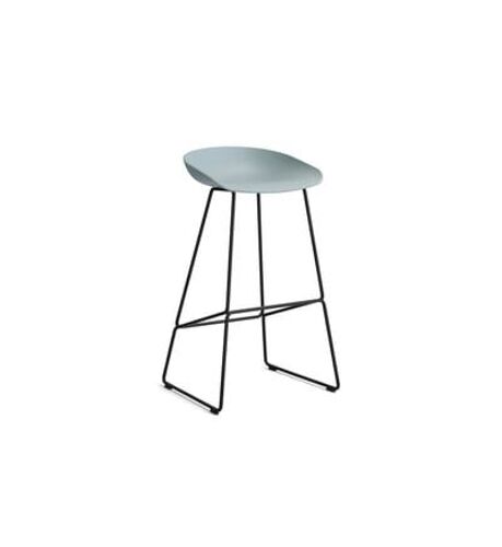 About a Stool AAS 38 - patins en feutre - Hauteur d'assise 75 cm - dusty blue 2.0 - noir