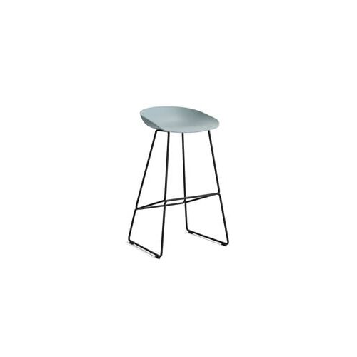 About a Stool AAS 38 - patins en feutre - Hauteur d'assise 75 cm - dusty blue 2.0 - noir