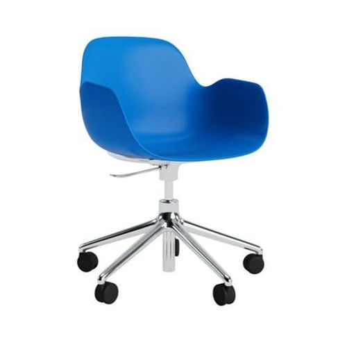 Fauteuil Pivotant À Roulettes Form - Bright Blue - Aluminium