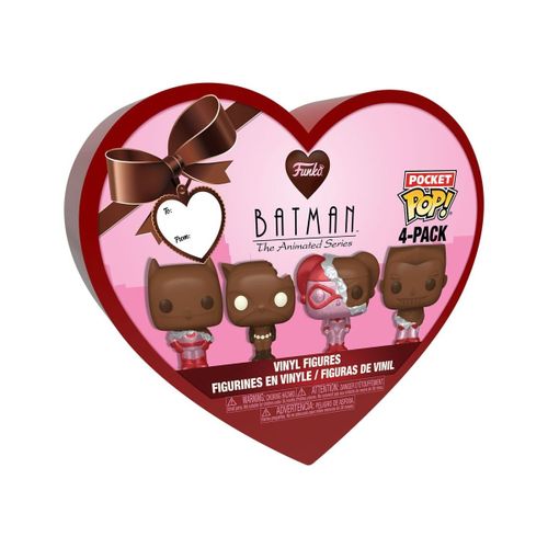 Dc Valentines - Pack 4 Figurines Pocket Pop! Choc 4 Cm