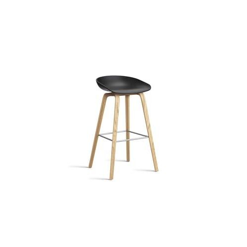 Hay - AAS 32 - repose-pied noir - Hauteur d'assise 75 cm - Filzgleiter - black 2.0 - vernis à base d'eau - Noir