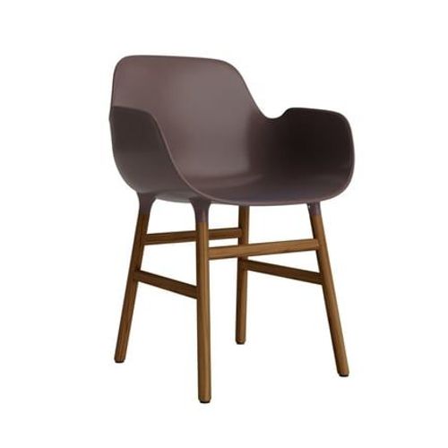Fauteuil Form Avec Structure En Bois - Brown - Noyer