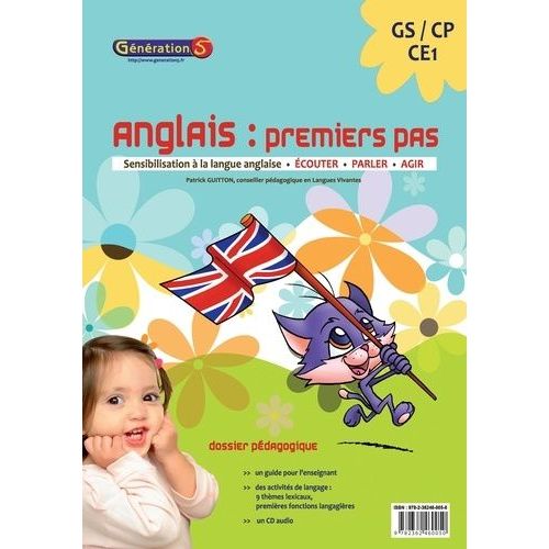 Anglais : Premiers Pas Gs-Cp-Ce1 - Dossier Pédagogique (1 Cd Audio)