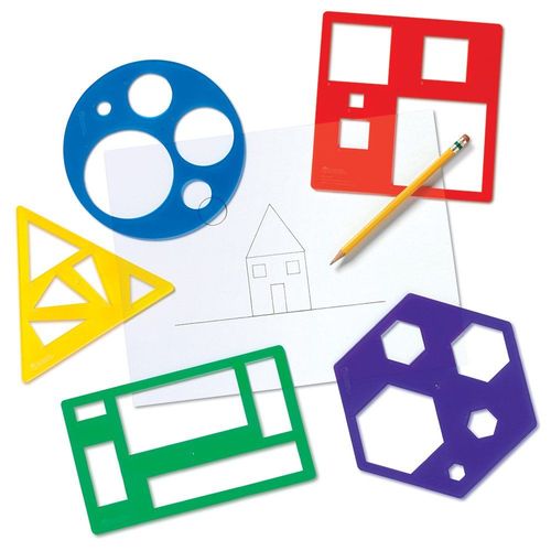 Learning Resources Kit De Pochoirs De Formes Primaires, Ler5440