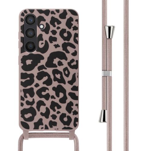 Imoshion Coque Design En Silicone Avec Cordon Samsung Galaxy S24 Animal Pink