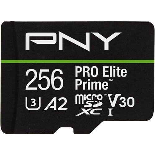 Carte Microsdxc 256Gb Pro Elite Prime Class 10 U3 V30 A2 + Adaptateur Sd - Jusqu'À 200Mb/S, Class 10, U3, V30, A2, 4K Uhd, Full Hd, Uhs-I