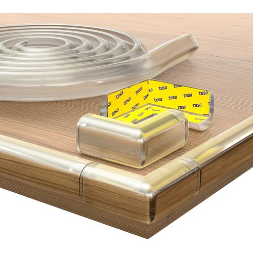 Lot De 8 Protections De Coins Pour Bébé / 4 M-Transparent-Protection Des Bords De Table-Pour Tous Les Matériaux Et Meubles