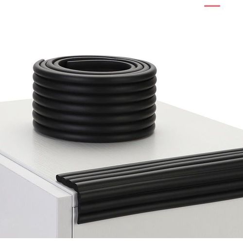 Bande De Protection Des Bords En Silicone,2m Autocollante Angle Table Protection Enfant Protection D'angles Et Rebords Pour Bébés Sur Coins De Murs,Meubles,Bords De Table (Noir)