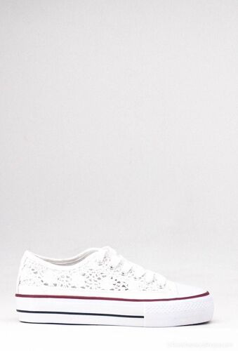 Basket En Dentelle Blanche Femme Suredelle Taille