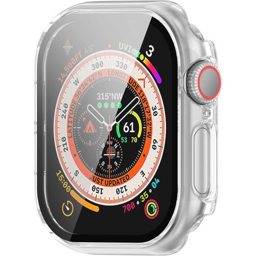 Coque Transparente Ultra-Claire Pour Apple Watch Series 10 46mm, Protection Pc Rigide Et Verre Trempé Anti-Rayures Avec Découpes Précises