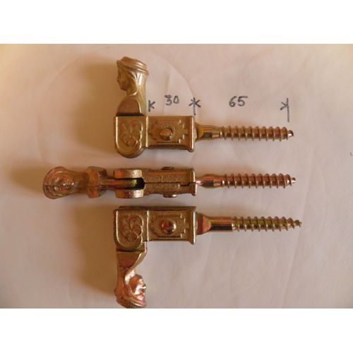 Arrêt Volet tête bergère Fonte bichromaté à bascule patte à Vis 10x65mm