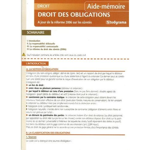 Droit Des Obligations