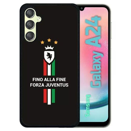 Coque Pour Galaxy A24 - Juventus Italie Forza - Silicone - Noir